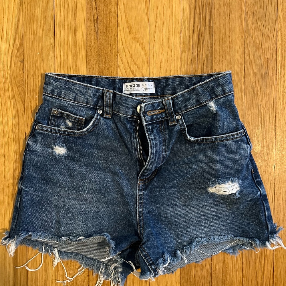 Primark Distressed Blue Jean Shorts